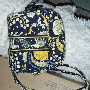 Vera Bradley Ellie Blue Yellow Blue Elephant Floral Crossbody Fanny Belt Bag